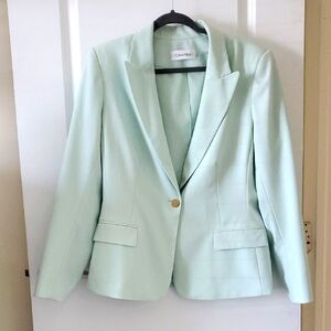 Calvin Klein Women's Mint Blazer Size 16